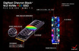 Digifast Chevron Black+ 1TB M.2 NVMe RGB SSD - Gen3x4 PCIe, M.2 2280, Toshiba BiCS3 NAND