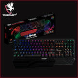 Digifast LK42 メカニカル RGB ゲーミング キーボード, カスタマイズ可能なrgbカラー,防水型, リストレスト付き